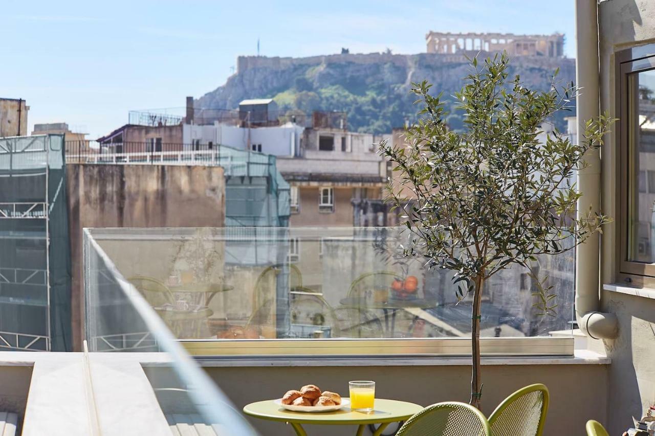 Spacious Suite W. Huge Balcony + Acropolis View Aten Exteriör bild